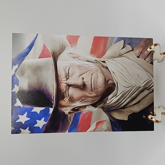 4x6 President Donald Trump x John Wayne USA‎ Fantasy Watercolor Oil Painting - Picture 1 of 7